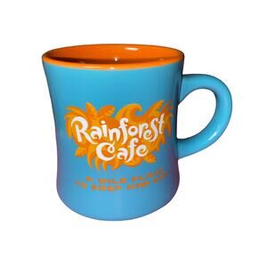 Rainforest Cafe Vintage Y2K Blue Orange Coffee Tea Mug